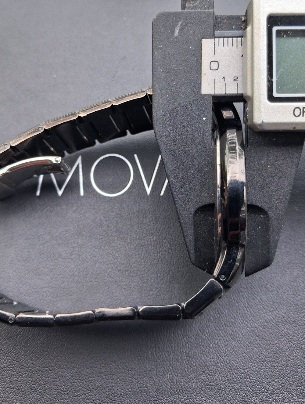 Movado Black and Silver Museum Dial Watch with DIAMOND Bezel - Picture 15 of 16